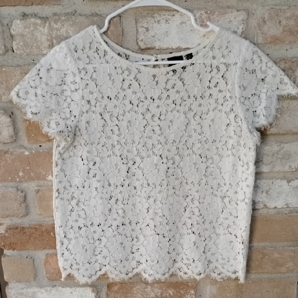 Rafaella Cream Lace Blouse